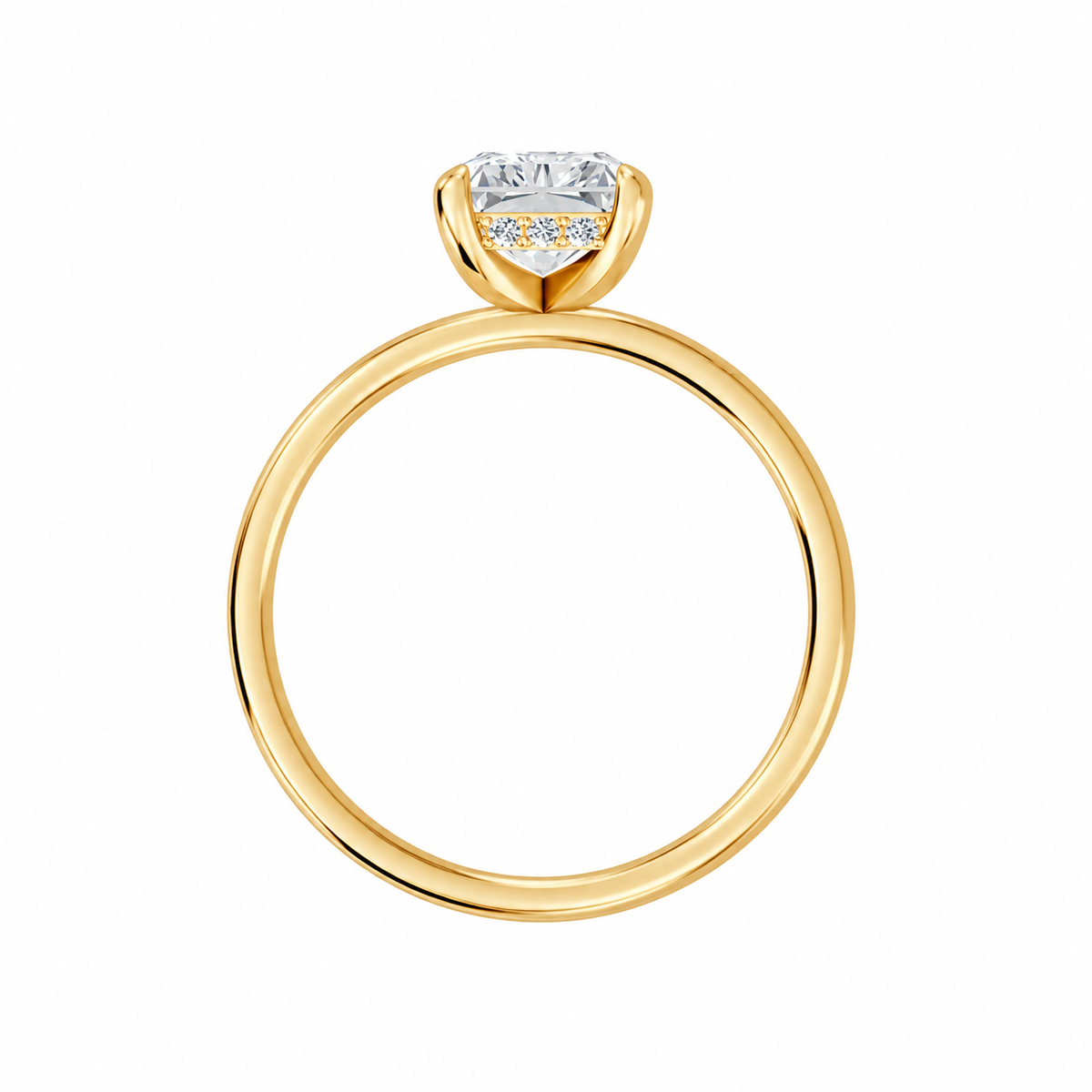 radiant, yellow gold