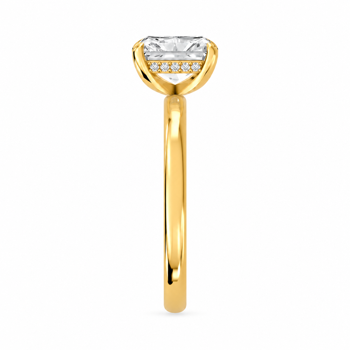 radiant, yellow gold